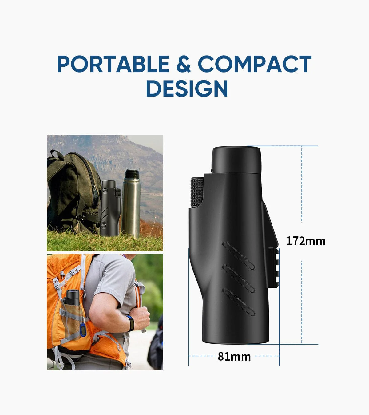 M8 10X50 HD Rangefinder Monocular - Image 7