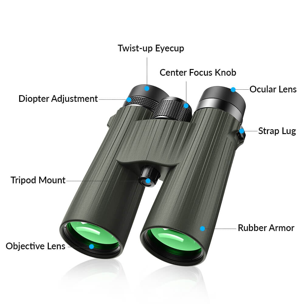 BR001 High-Powered 12X50 Birdwatching Binoculars With Smartphone Adapter - Image 10