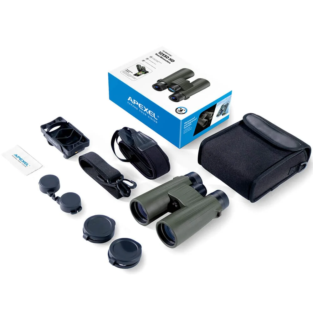 BR001 High-Powered 12X50 Birdwatching Binoculars With Smartphone Adapter - Image 12