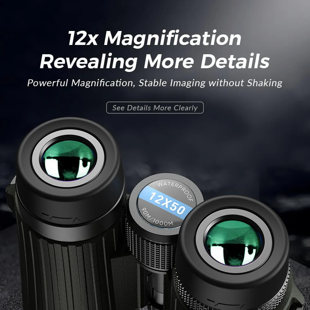 BR001 High-Powered 12X50 Birdwatching Binoculars With Smartphone Adapter - Image 8
